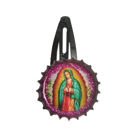 ladyguadalupebottlecapbarette_766003253