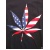 Black Cannabis Murica Flag NRX Shirt Small